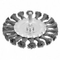 Щетка для дрели 100мм, дисковая крученая со шпилькой Matrix