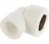 Уголок комбинированный ПП 25х3/4", 90 градусов, внутр рез, белый, Valfex
