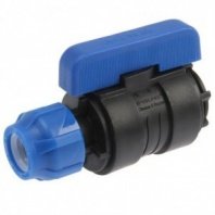 ПНД кран d63х2", внутр рез, шаровой, цанга, Valfex