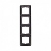 Рамка 4 места, горизонтальная, Черный Металлик DEA KRANZ