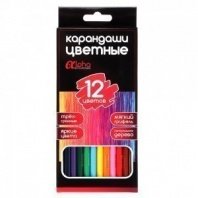 ClipStudio Карандаши 12 цветов "Альфа" 3-гранные заточ., дерево, 2М, улучш.прокрас, к/к, ПРЕМИУМ