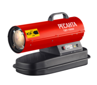 Тепловая дизельная пушка 10кВт, 320м3/час, 0,79л/ч, дизель/керосин, прямой нагрев, 10,1кг ТДП-10000 Ресанта