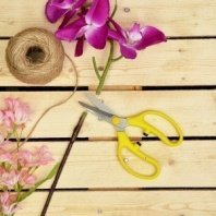 Садовые ножницы 19см, сталь 4CR14.пластик INBLOOM