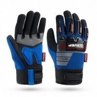 ЗУБР  IMPACT р.XL (10), синие, профессиональные комбинированные перчатки, антивибрационные, противоударные, Пр