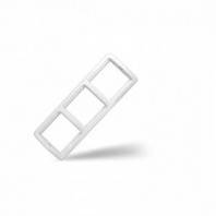 Рамка 3 места, горизонтальная, белая "Валери" UNIVersal (акц.)