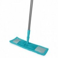 Швабра с насадкой гладкий ворс, телескоп.ручка 120см, (аквамарин) ЕвроМоп "Классик"