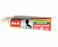 SILA TITANA  Герметик силикон. санитарный белый  40 мл. ТУБА (42шт)
