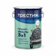 Грунт-эмаль коричневая 5кг, 3 в 1, по ржавч, алкид, Престиж