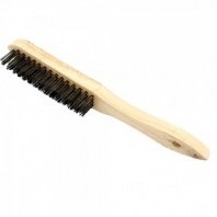 Щетка ручная 3-рядная, дерев. ручка, металлическая Квалитет ЩМ-3ДР