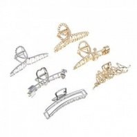 ЮНИLOOK Краб для волос, 11см, сплав, 6 дизайнов, ACS-107