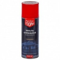 Эмаль красная глянцевая 520мл алкидная, Русские узоры