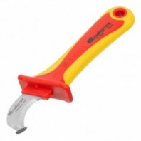 Нож диэлектрический до 1000 В, для снятия оплетки электрокабелей// СИБРТЕХ