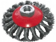 Корщетка "Колесо" 100 мм витая,с наклоном, гайка М 14