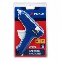 Клеевой пистолет 80 Вт, 11 мм, 9 гр/мин FALCO GG-80, нагрев 3-5 мин +2 стержня 