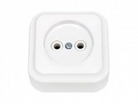 Розетка 1 гнездо О/У, б/з, белая, Пралеска, Bylectrica