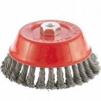 Щетка чашка УШМ 150мм крученая М14, 0,8мм Matrix