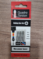 Биты набор №1 Ph1,2,3-25мм (3 шт./карта) "Quadro Torsion" ВЫВОД