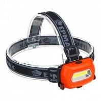 Фонарь налобный светодиодный аккумуляторный, 1 COB, 7Вт, 200мАч, USB, 8*4см,3 режима, пластик ЕРМАК