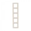 Рамка 5 мест, горизонтальная, бежевая DEA KRANZ