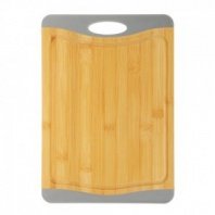 Доска разделочная бамбук 36,5х25,5х1,5см с силиконом SATOSHI