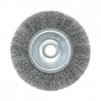 Щетка для точила 125мм, посадка 16мм, дисковая пушистая, Радиальная стальная проволока, Pobedit