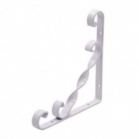 Уголок-кронштейн для полок декоративный, Орнамент, белый, 150х150мм, (шт.)