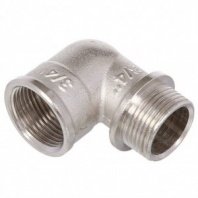 Уголок 3/4" (20мм), Г-Ш (м/р), никель, РосТурПласт