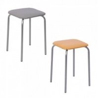 Табурет квадрат, металл, МДФ, мягкое сиденье, h47см, 29x29см, ТБ2 НИКА