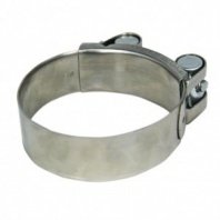 Хомут обжимной червячный усиленный, 40-43 мм, цинк, инд уп, MasterProf, ИС.140807