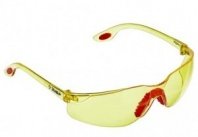 Очки защитные открытого типа, узкие, желтые ЗУБР Спектр 3, двухкомп. дужки, 110316