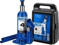 Домкрат гидравлический бутылочный 4 т, h подъема 192-374мм, в кейсе, Профессионал (43060-4-K) ЗУБР