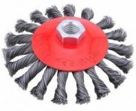Щетка металл. для УШМ 100мм/М14 тарелка крученая проволока 0,5мм Кратон