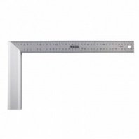 Угольник 400мм, стальной, нержавеющая сталь, градуировка, алюминиевое основание// Denzel