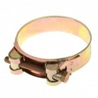 Хомут обжимной червячный усиленный, 64-67 мм, цинк, Robust