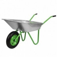 Тачка садовая 1-кол 65л 90кг на пневмоколесе облегченная Сибртех