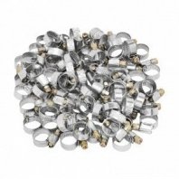 Хомут червячный 12-20мм, 100шт, ширина 9мм, металлические, Сибртех