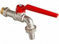 Кран шаровый 1/2" водоразборный, ручка-рычаг