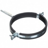 Хомут сантехнический д/труб 135-143 (5") (1), сталь, со шпилькой и дюбелем, СантехКреп