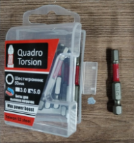 Бита 1/4" Шестигран. 5.0-50мм (10 шт./кор.) "Quadro Torsion"