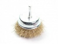 Щетка для дрели 75мм, чашка пушистая со шпилькой, блистер GEPARD