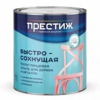 Эмаль акриловая белая 1,9кг, аромат яблока, быстросохнущая, полуглянцевая, Престиж