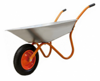 Тачка садовая  усилен 1-колес*85 л (120 кг, стальная рама, d30, корыто 0,6 мм, с подшипником) 11204-