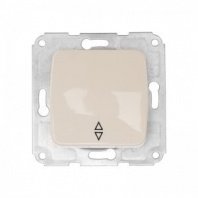 Выключатель 1 кл. проходной С/У, бежевый, 10А мех. KRANZ DEA