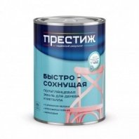 Эмаль акриловая желтая 0,9кг, аромат яблока, быстросохнущая, полуглянцевая, Престиж