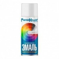 Эмаль белая глянцевая 520мл акриловая, Ремоколор