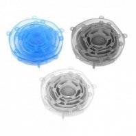 Набор универсальных крышек, 6шт, размеры от 6,5см до 19см, силикон, 3 цвета VETTA