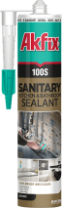 Akfix 100S Санитарный силикон, 280 мл. Прозрачный