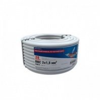 Провод ПВС 2x1,5 (20м), белый, ГОСТ 7399-97 REXANT
