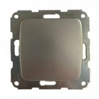 Выключатель 1 кл. С/У, серебряный металлик, 10А мех. KRANZ DEA