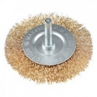 Щетка для дрели 75мм, дисковая пушистая со шпилькой ЕРМАК